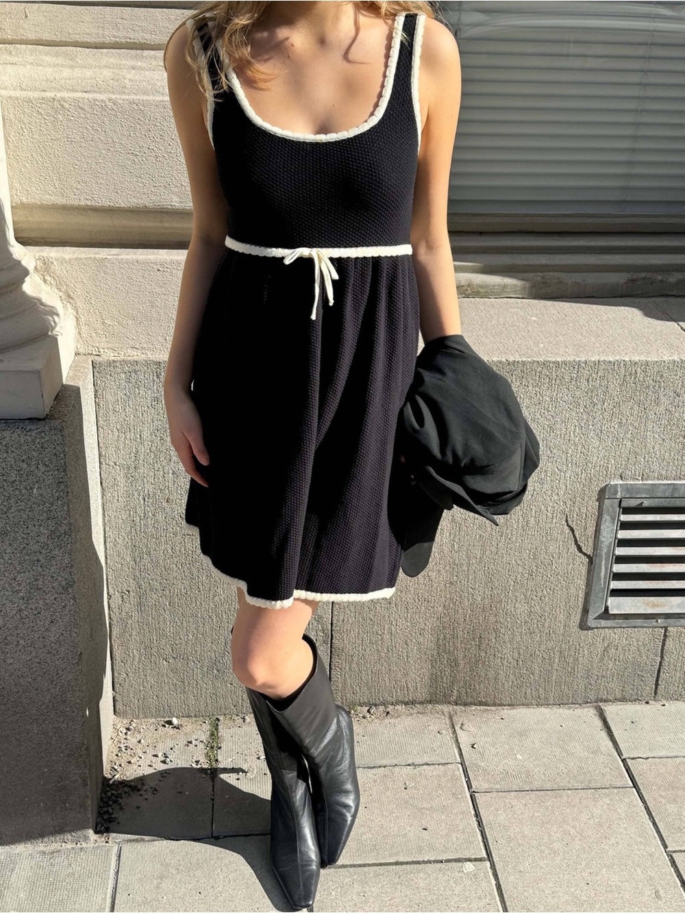 Djerf Avenue Amorini Dress in Black